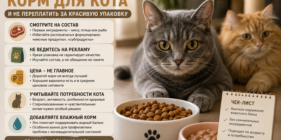 Как выбрать хороший корм для кота — и не переплатить за красивую упаковку