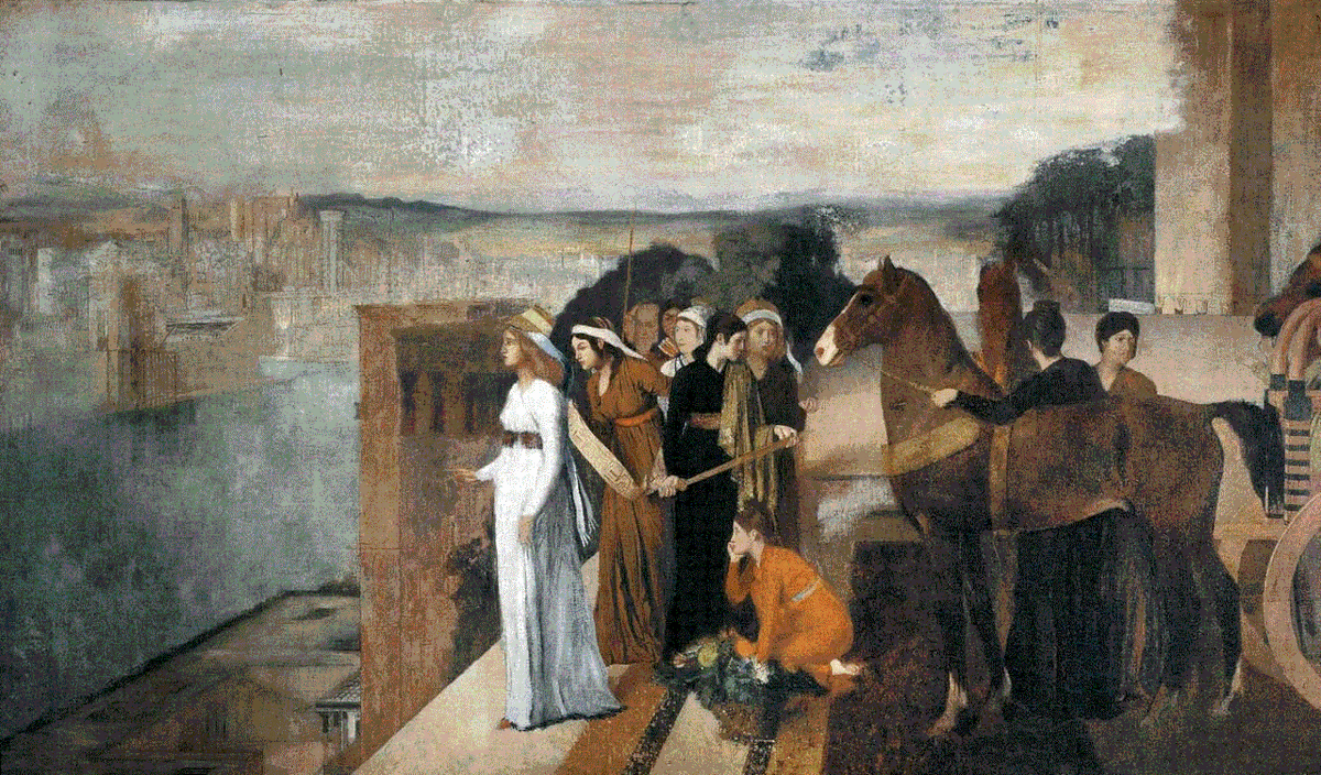 Э. Дега. Семирамида строит Вавилон. 1861. Холст, масло. Музей Орсе, Париж.