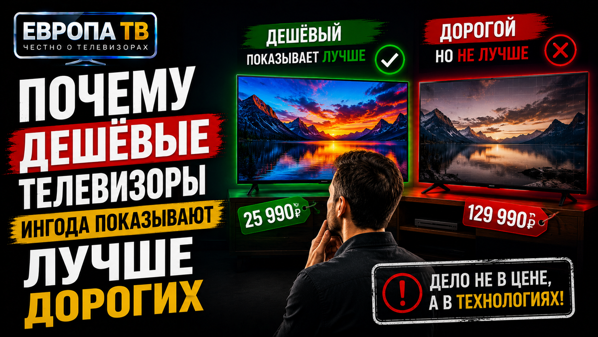 Почему дешёвые телевизоры иногда показывают лучше дорогих