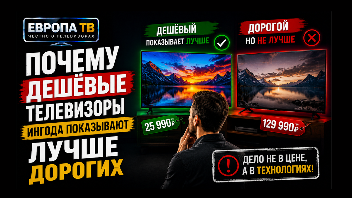 Почему дешёвые телевизоры иногда показывают лучше дорогих