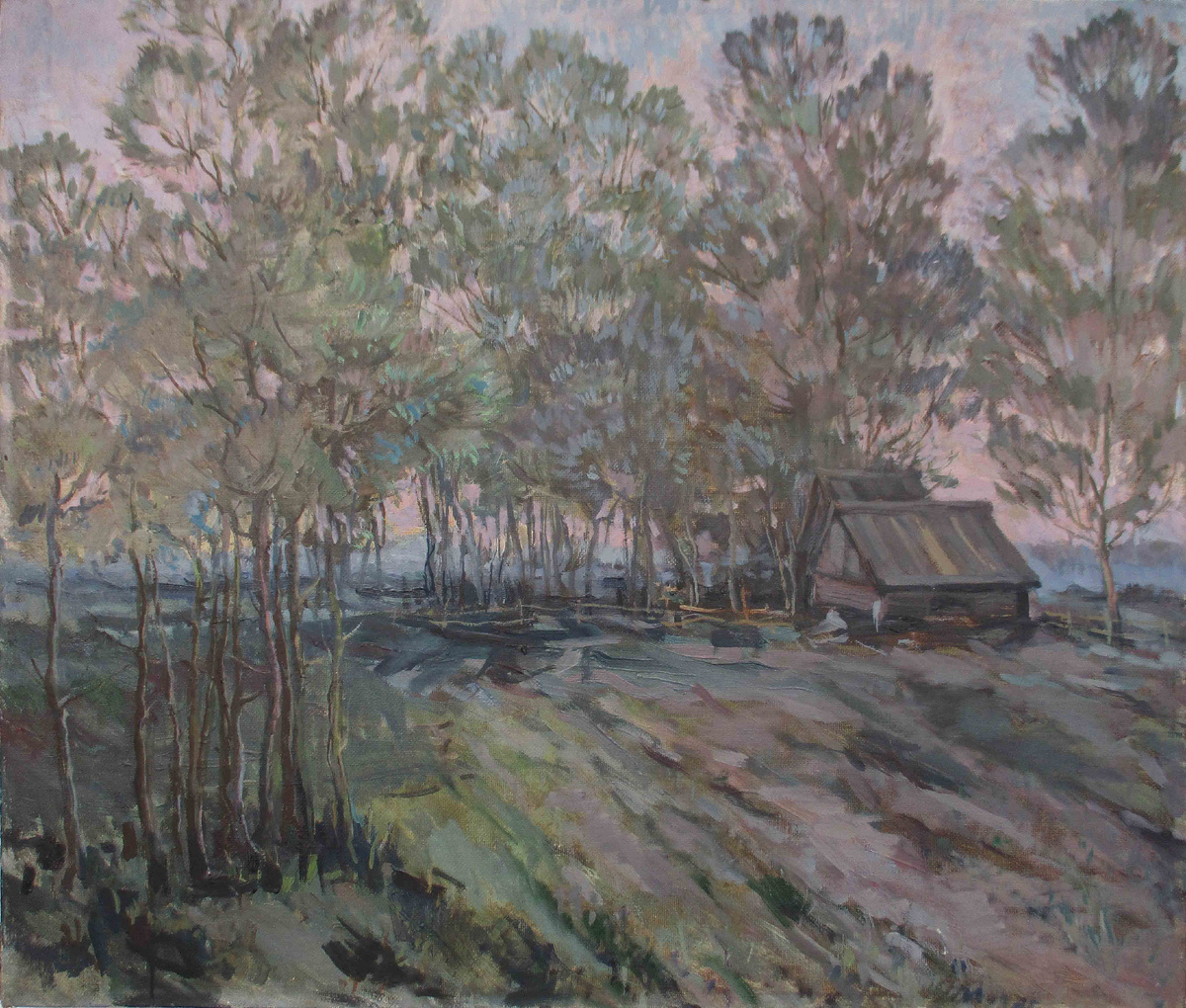 Пресняков А. С. Сеньково. 1974 г., х., м., 62х73