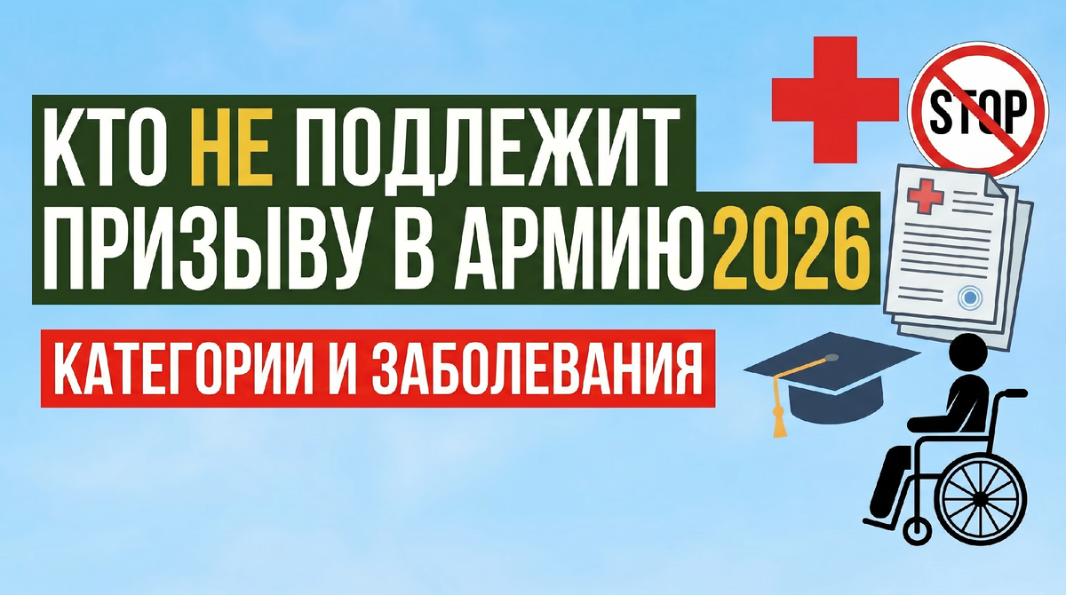 Кто не подлежит призыву в армию в 2026 году