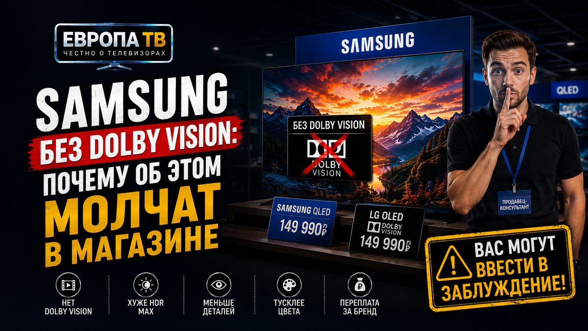 Samsung без Dolby Vision: почему об этом молчат в магазине