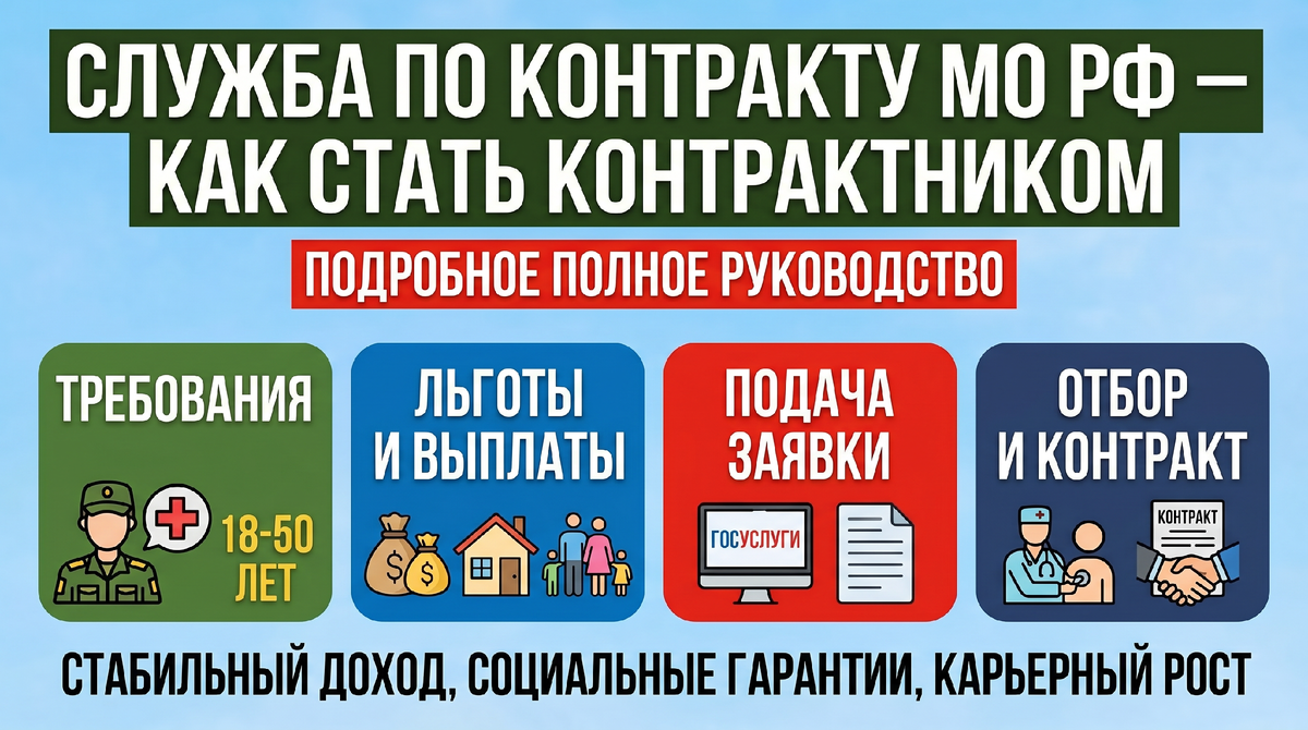 Служба по контракту МО РФ - как стать контрактником