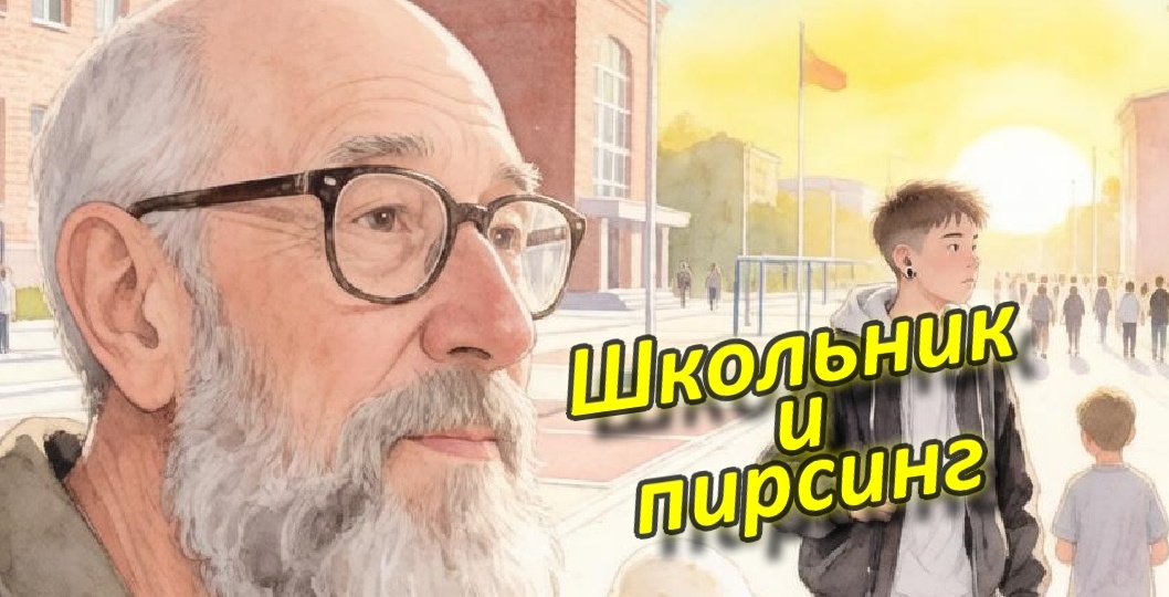 Школьник и пирсинг