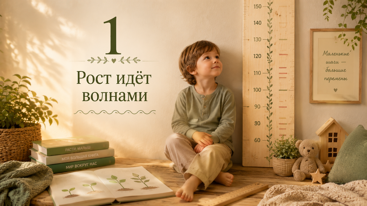 Детский рост идёт не одной ровной линией
