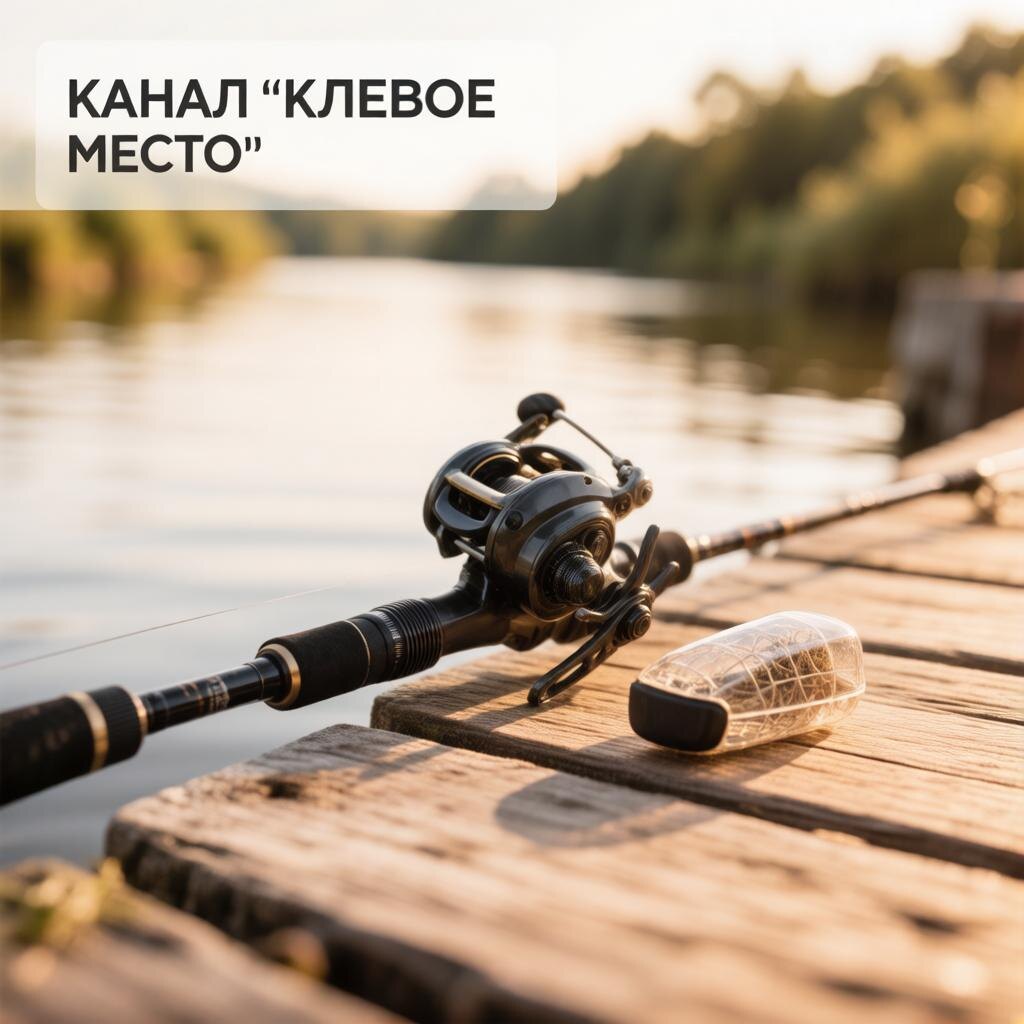 Фидерное удилище с катушкой и кормушкой
