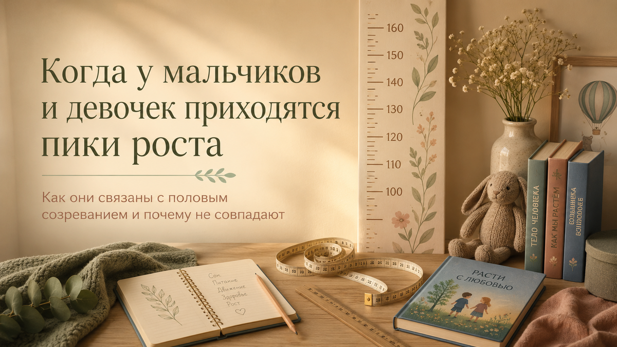 Когда у мальчиков и девочек приходятся пики роста. Как они связаны с половым созреванием и почему не совпадают