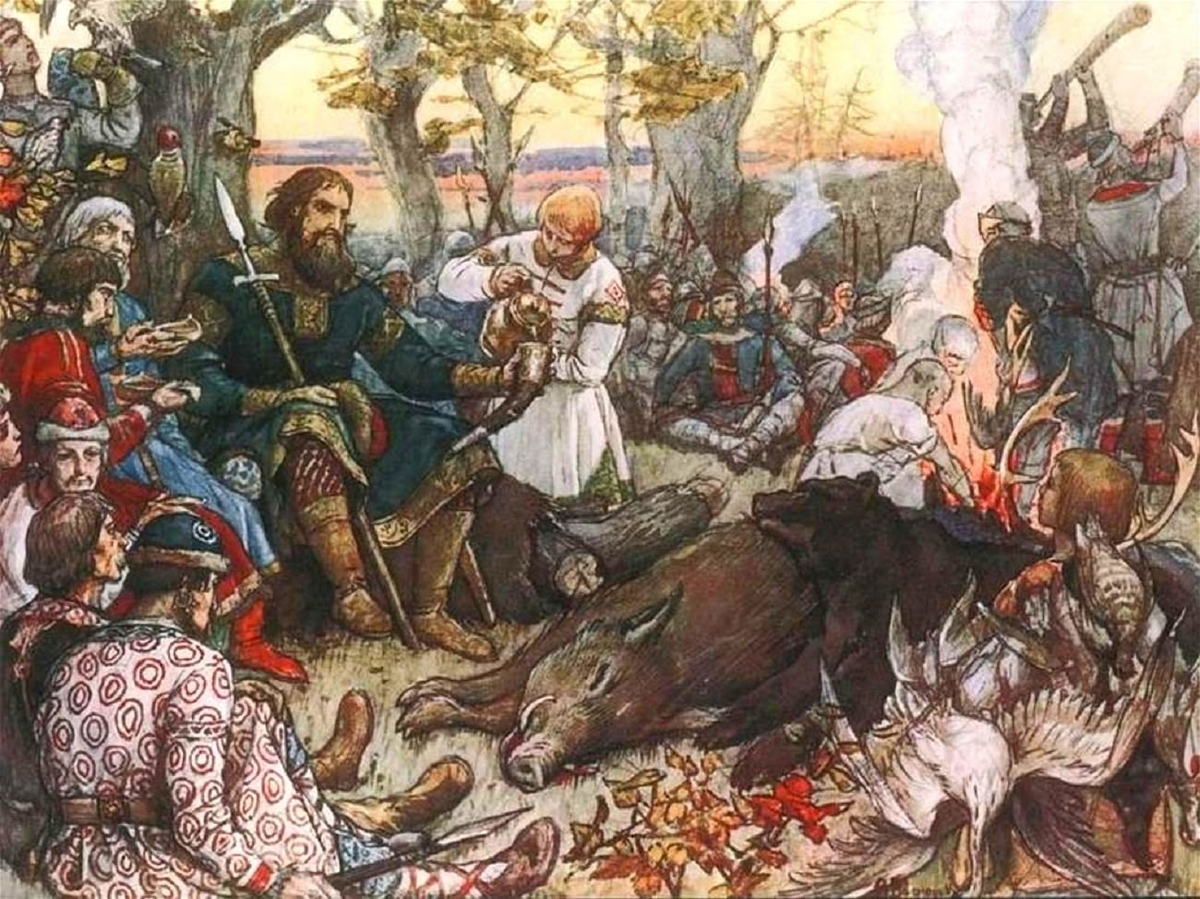 В.М. Васнецов. Отдых великого князя Владимира Мономаха после охоты