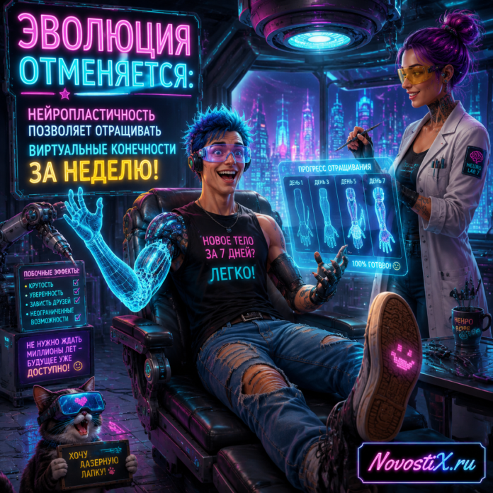   Нейропластичность позволяет людям отращивать виртуальные конечности всего за неделю.