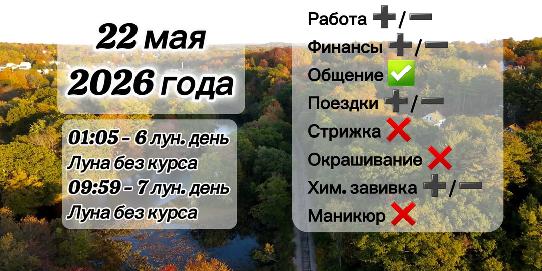 Гороскоп 22 мая 2026 года, лунный день