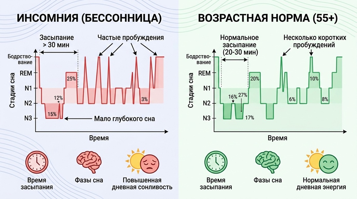 показывает полисомнография при истинной инсомнии