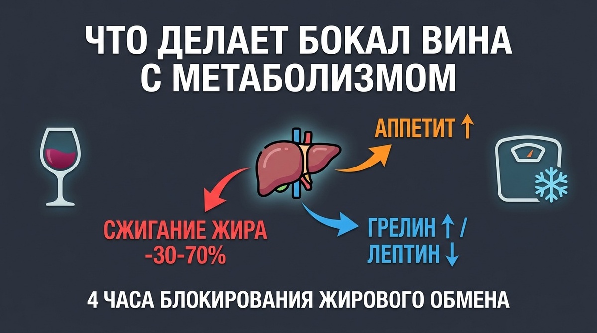 этанол, который сопровождает их в бокале, работает против ваших целей по жиру.
