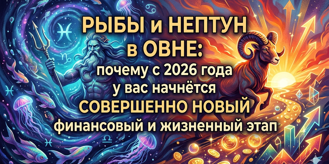 Рыбы и Нептун в Овне: почему с 2026 года у вас начнётся совершенно новый финансовый и жизненный этап