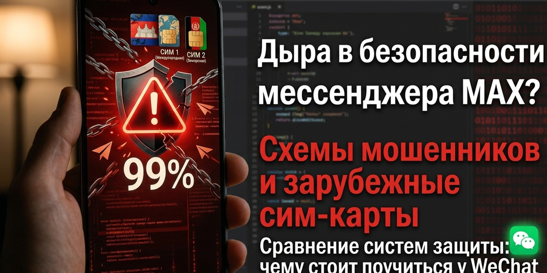 Дыра в безопасности мессенджера МАХ: как мошенники используют зарубежные сим-карты и чему стоит поучиться у WeChat