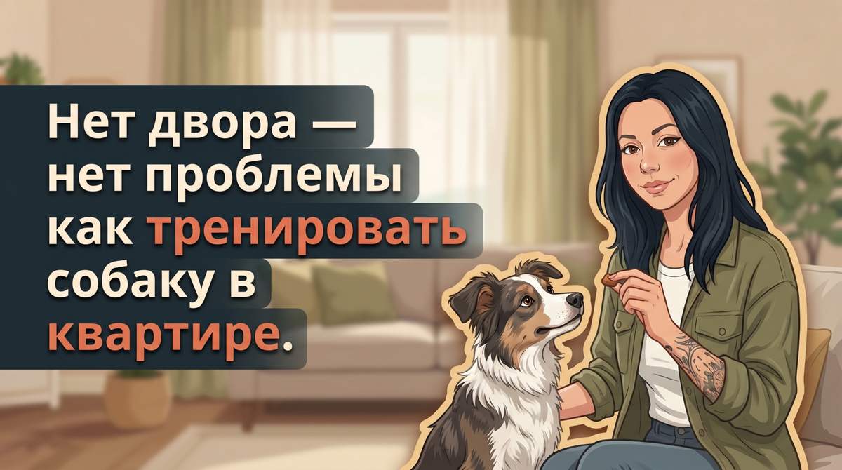    Даже без двора собака может полноценно тренироваться дома. Анна Марковская