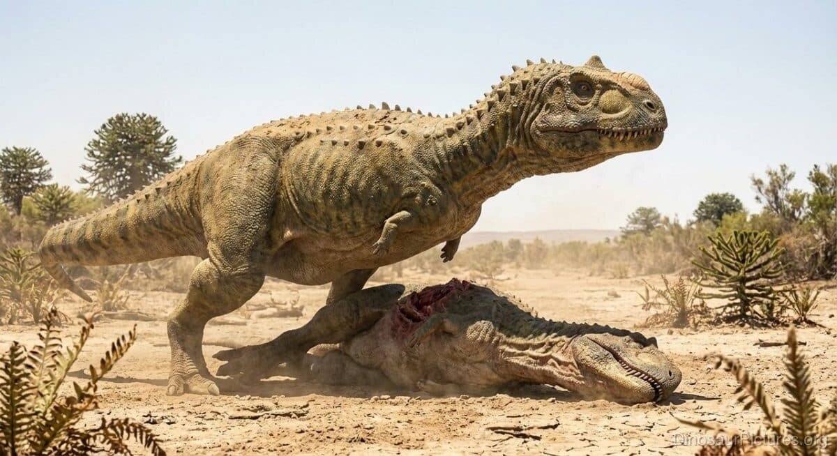    Майюнгазавр Majungasaurus — теропод с самыми маленькими передними лапами относительно размеров тела / © Primeval Artist / Wikimedia Commons