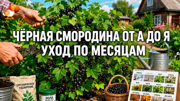Чёрная смородина от А до Я – полный уход по месяцам