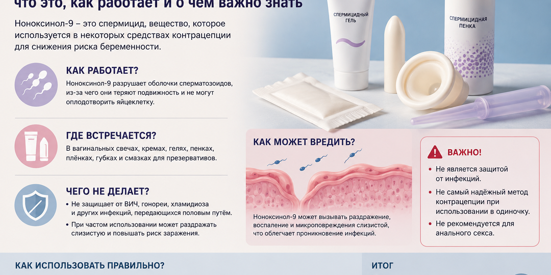 Ноноксинол: зачем его добавляют в контрацептивы и почему с ним не всё так просто