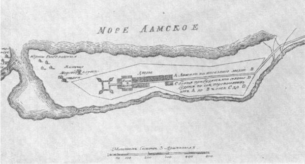  План Охотского порта 1730-х годов