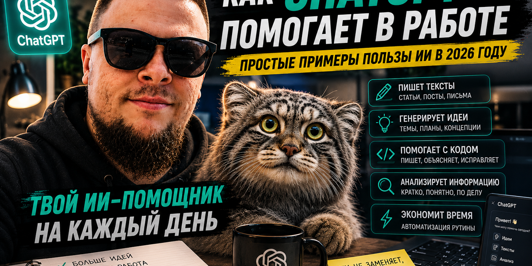 💼 Как ChatGPT помогает в работе: простыми словами о пользе ИИ в 2026 году