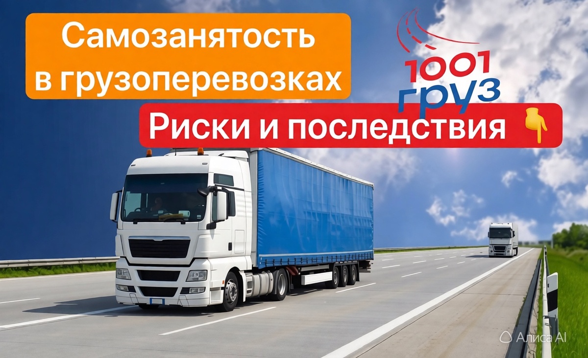 Самозанятый перевозчик - какие могут быть риски и последствии от такого партнерства в грузоперевозках
