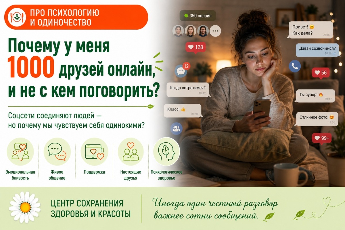 Почему у меня 1000 друзей онлайн, а поговорить не с кем?