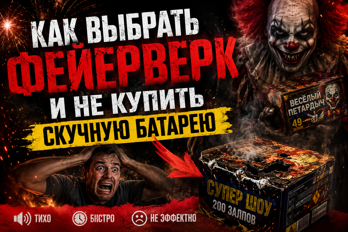 Как выбрать фейерверк и не купить скучную батарею