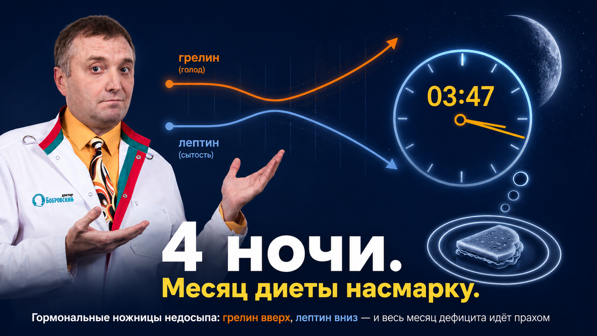 Грелин и лептин: почему 4 ночи без сна разрушают месяц диеты