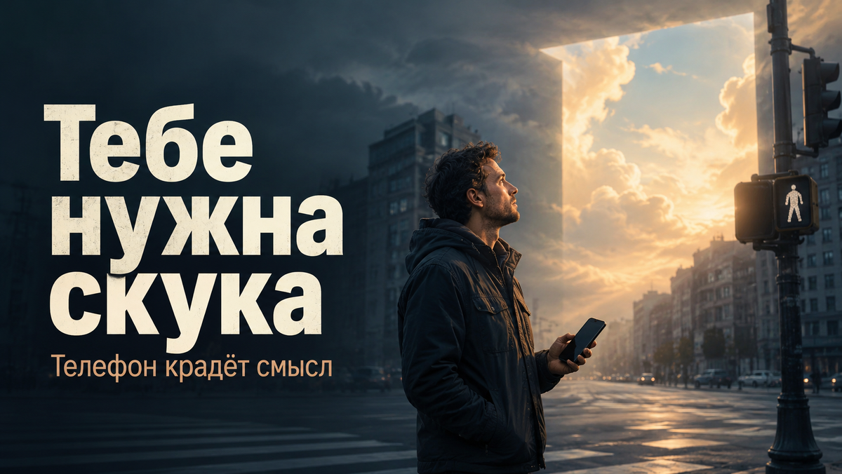 Иногда пустая минута без телефона может рассказать о нас больше, чем тысяча чужих сообщений.