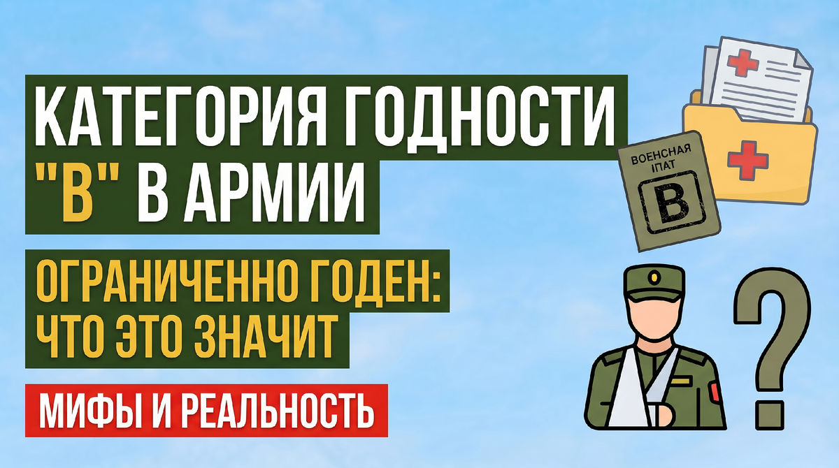 Группа “В” категория годности в армии (ограниченно годен): что это значит 