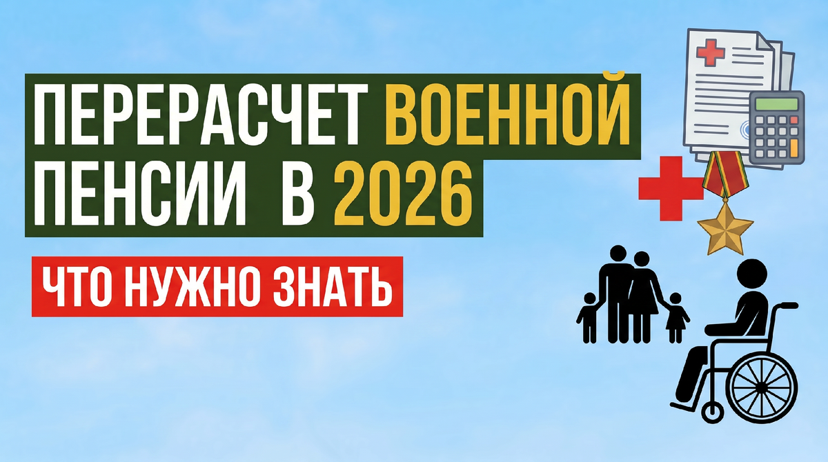 Перерасчет военной пенсии в 2026 году: что нужно знать