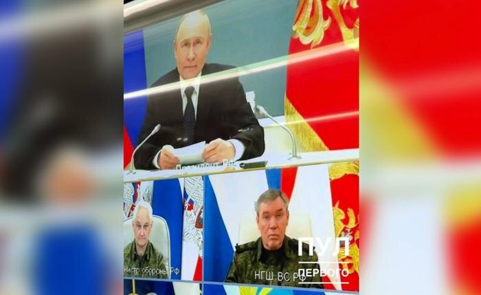 Лукашенко и Путин пообщались по видеосвязи. Фото © Telegram / Пул Первого