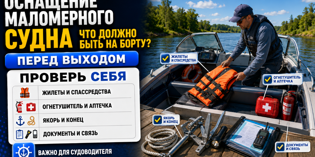 Оснащение маломерного судна — что должно быть на борту перед выходом