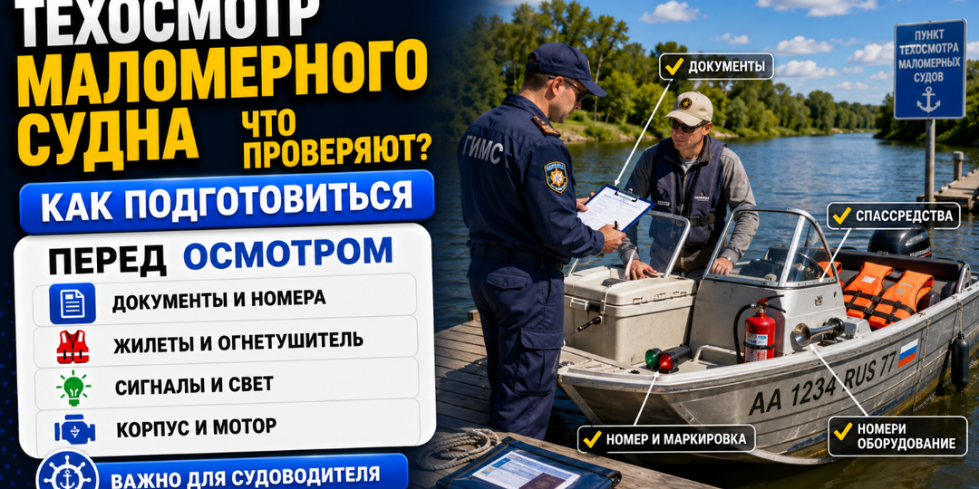 Техосмотр маломерного судна — что проверяют и как подготовиться
