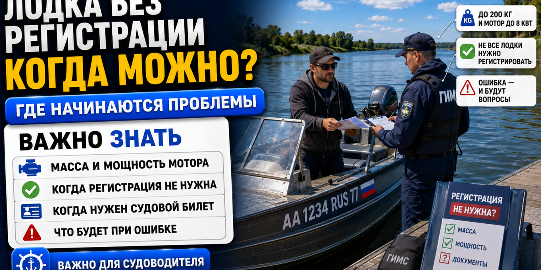 Лодка без регистрации — когда можно, а когда начинаются проблемы
