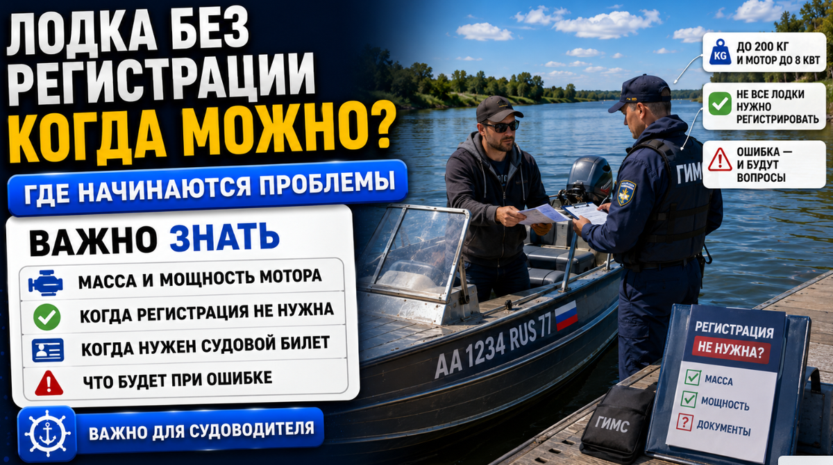 Лодка без регистрации — когда можно, а когда начинаются проблемы