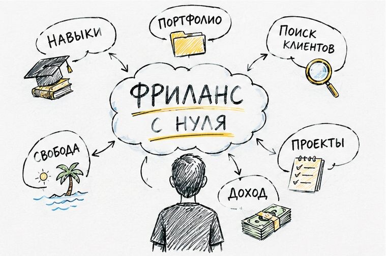 Как стать фрилансером с нуля в 2026 году: пошаговый гайд