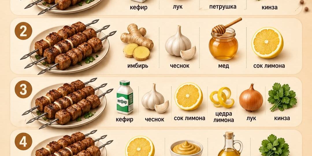 🍖 Мясо будет таять во рту: 6 лучших маринадов для шашлыка на любой вкус!
