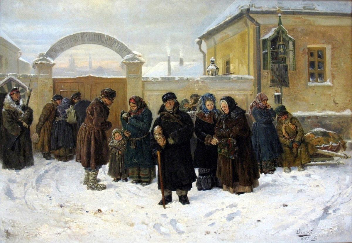 Картина. Художник Владимир Маковский "Ожидание". 1875 год.