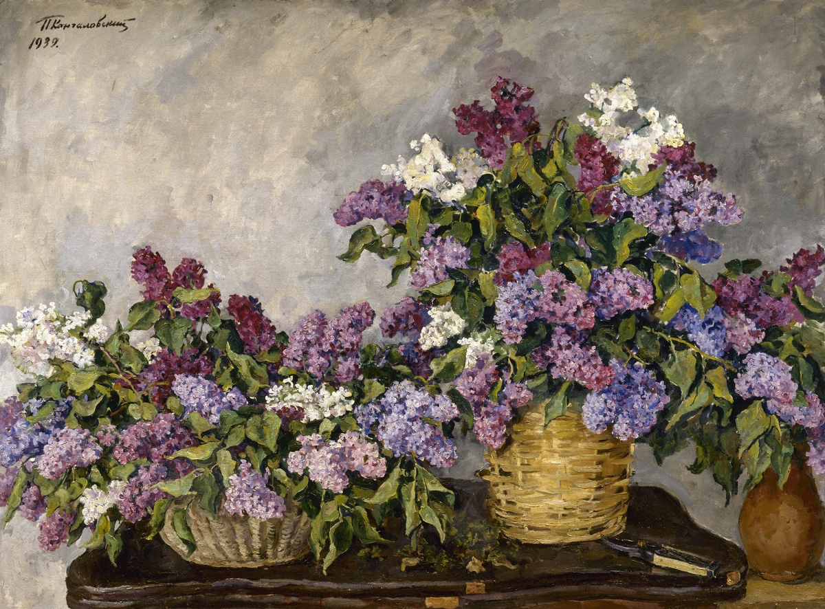 Петр Кончаловский. Сирень в двух корзинах. 1939