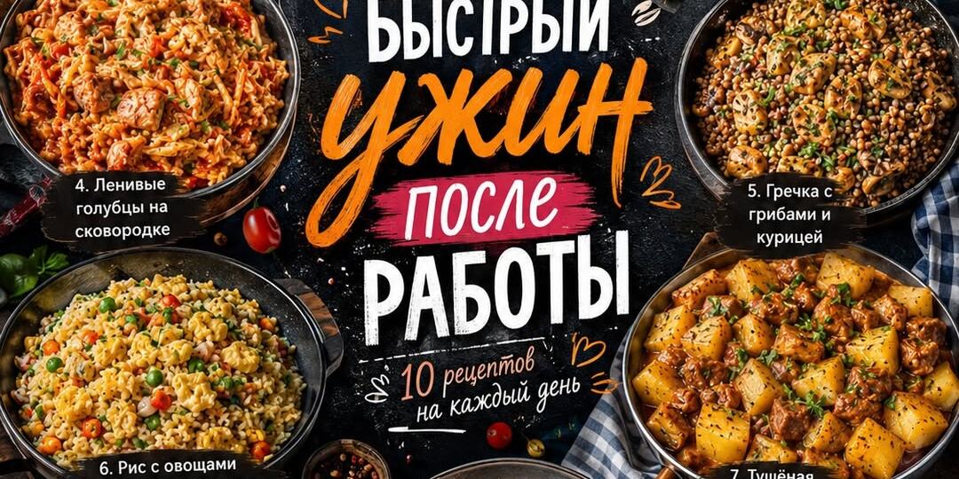 🕒 Ужин за 20 минут: 10 рецептов на сковородке для тех, кто устал после работы!
