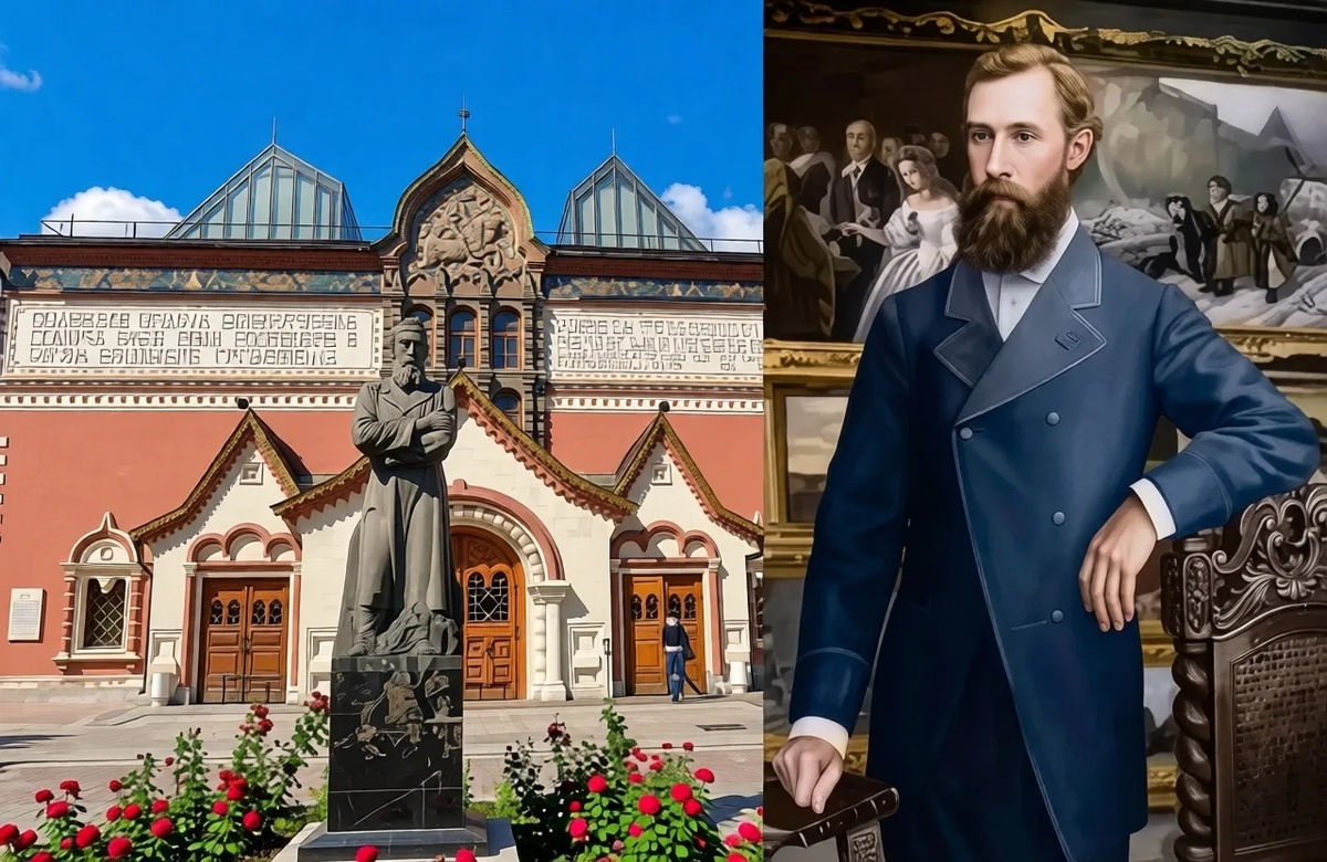 Государственная Третьяковская галерея и её основатель Павел Михайлович Третьяков. Фото из открытого источника.