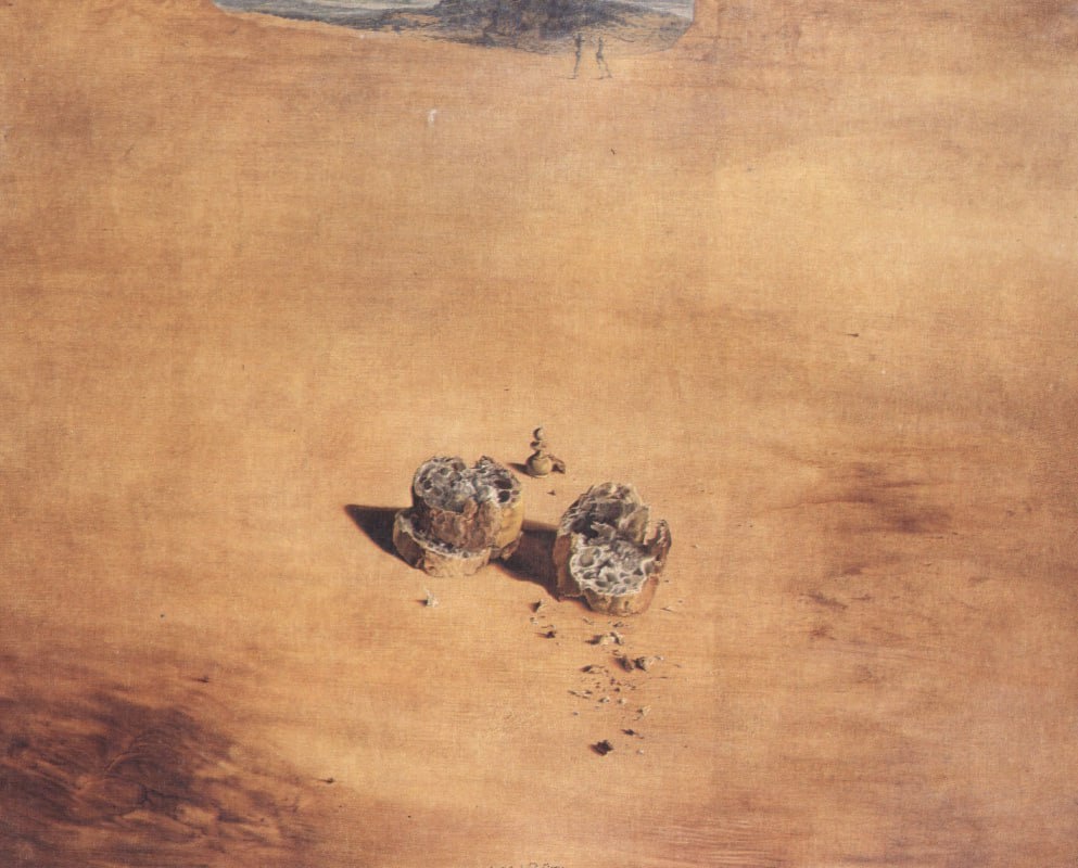«Два куска хлеба, выражающие чувство любви», 1940 год С. Дали