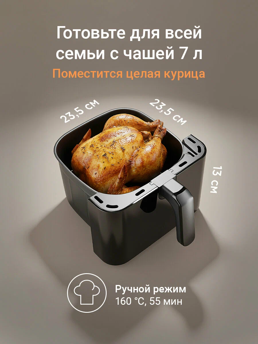Огрогмной чаши на 7 литров хватить, что бы накормить самую голодную компанию !