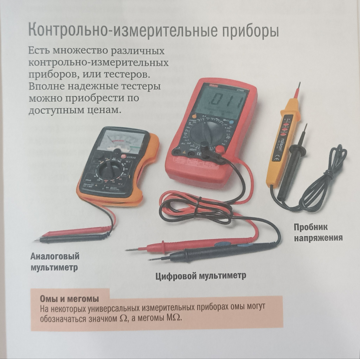 Наиболее распространённые приборы