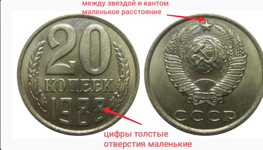 20 копеек 1988 года. ММД.