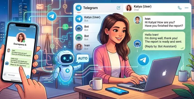 Telegram автоматизировал личные сообщения: ботам разрешили отвечать за пользователей