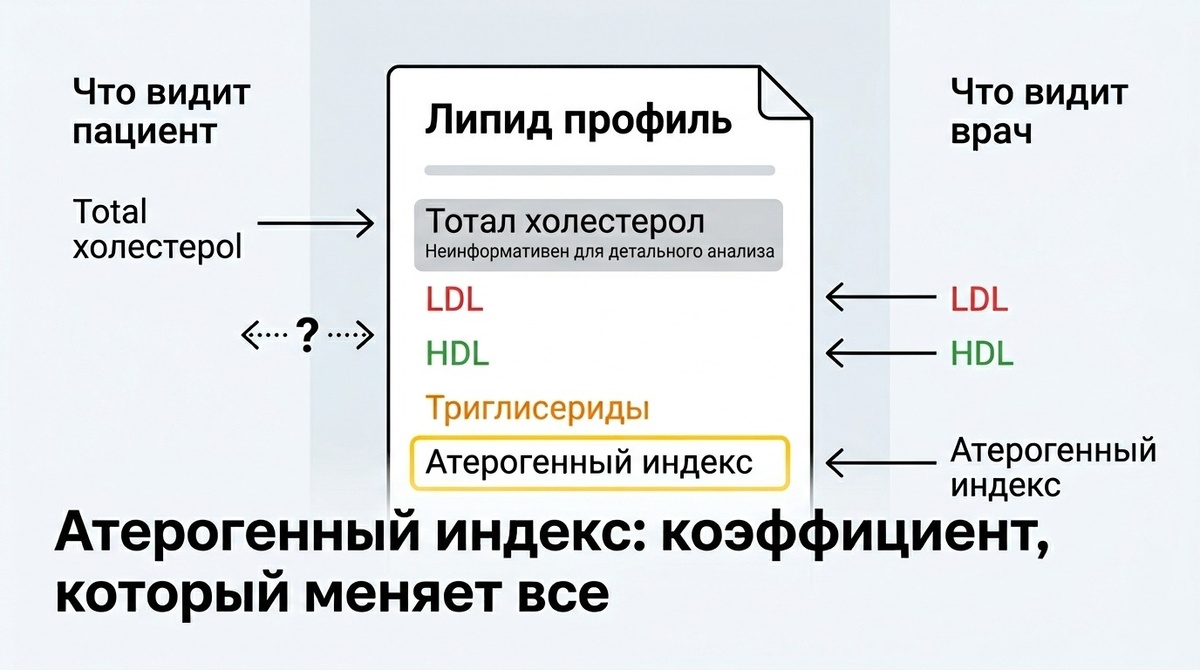 последним этапом смотрю на общий холестерин. Как итоговую цифру, которая сама по себе ничего не решает