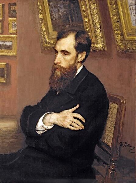    Репин Илья Ефимович, «Портрет Павла Третьякова», 1883 г., общественное достояние